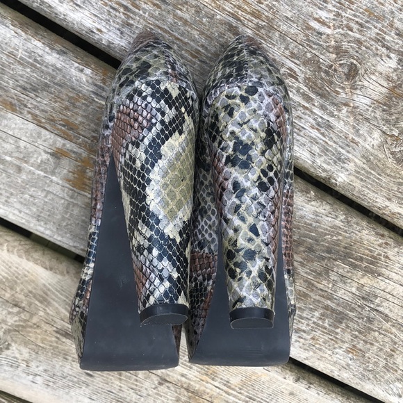 NWOT Steve Madden P-Alice Faux Snakeskin open Toe - Picture 6 of 8